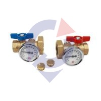 Компл шар кран лат Ду25х40 Ру35 м/нак/г с термом Giacomini R287MY005