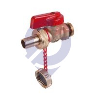 Кран шар лат слив R608D Ду15 Ру10 р/штуц флаж Giacomini R608DY053