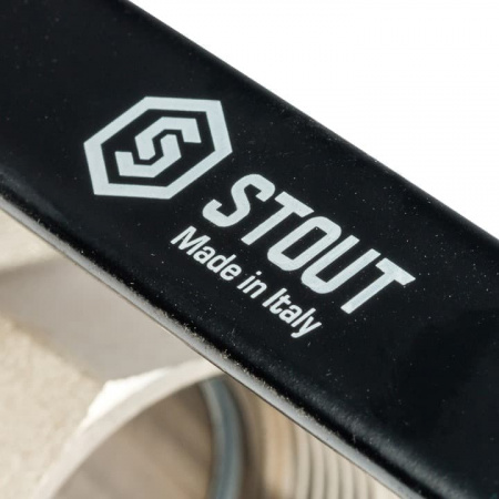 Кран шаровой STOUT полнопроходной ВР/НР 1 1/2", ручка рычаг от компании Промышленное Снабжение®