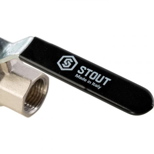 Кран шаровой STOUT полнопроходной ВР/НР 1/2", ручка рычаг от компании Промышленное Снабжение®